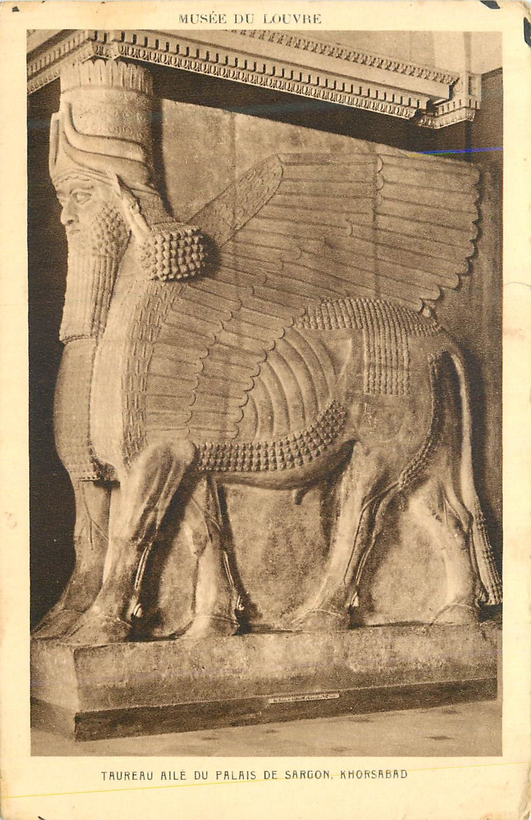 CPA Taureau aile du Palais de Sargon 