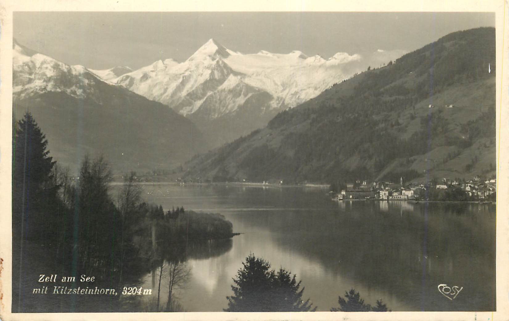 Zell am See — vue du lac avec le Kitzsteinhorn — éditeur ROSY
