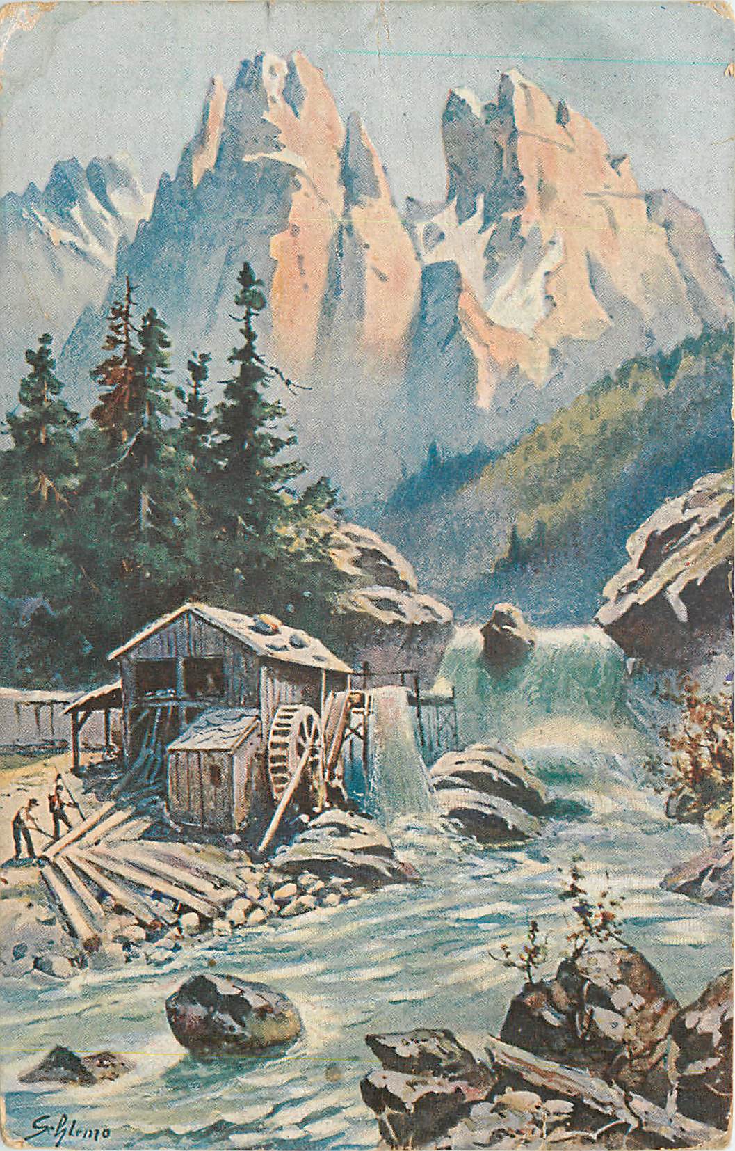 CPA Moulin a eau