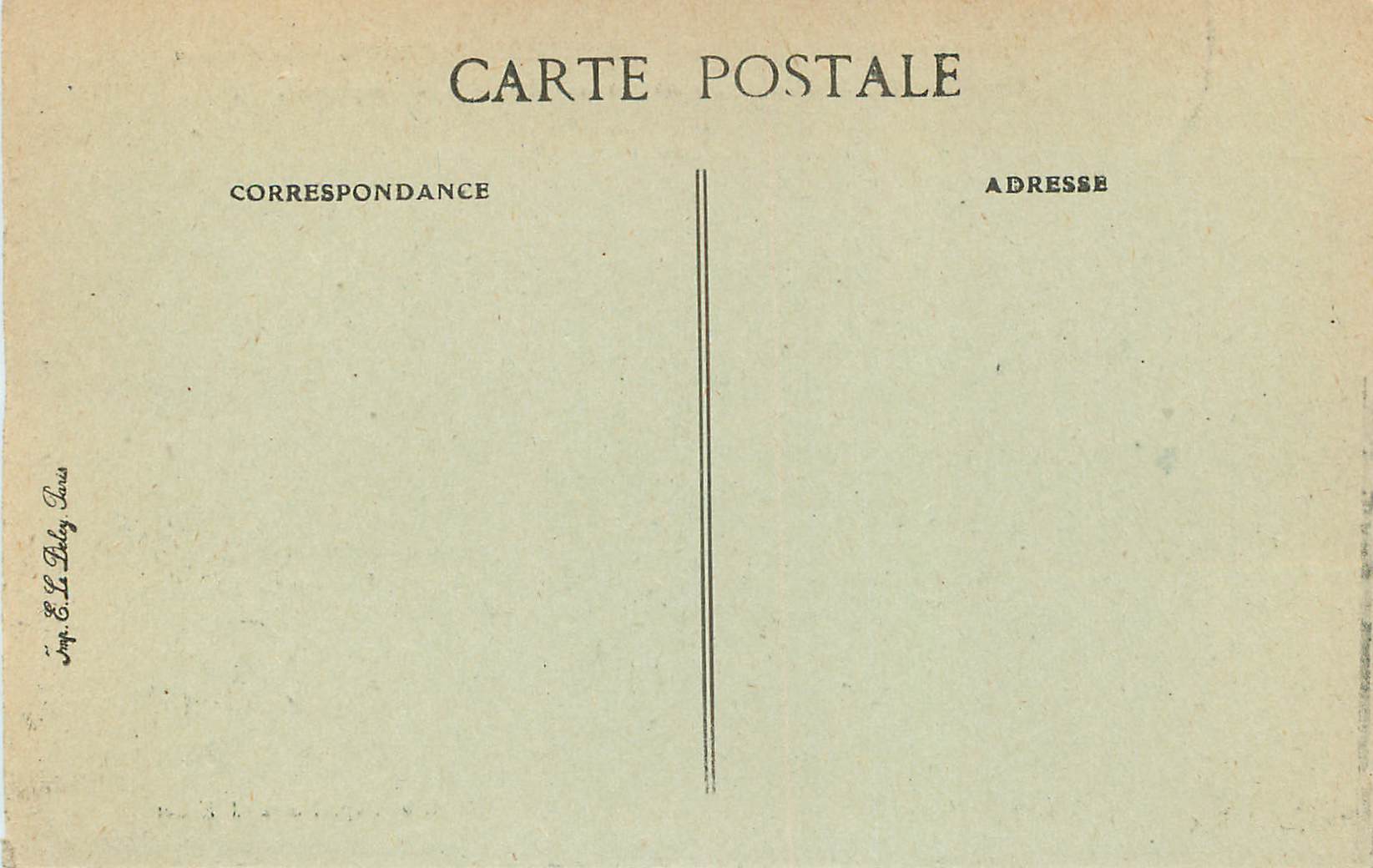 Morains — Bataille de la Marne — Débit de tabac et café Geoffroy brûlé par les Allemands le 8 septembre 1914 — Lib. Pap. Ferrand-Radat — Verso