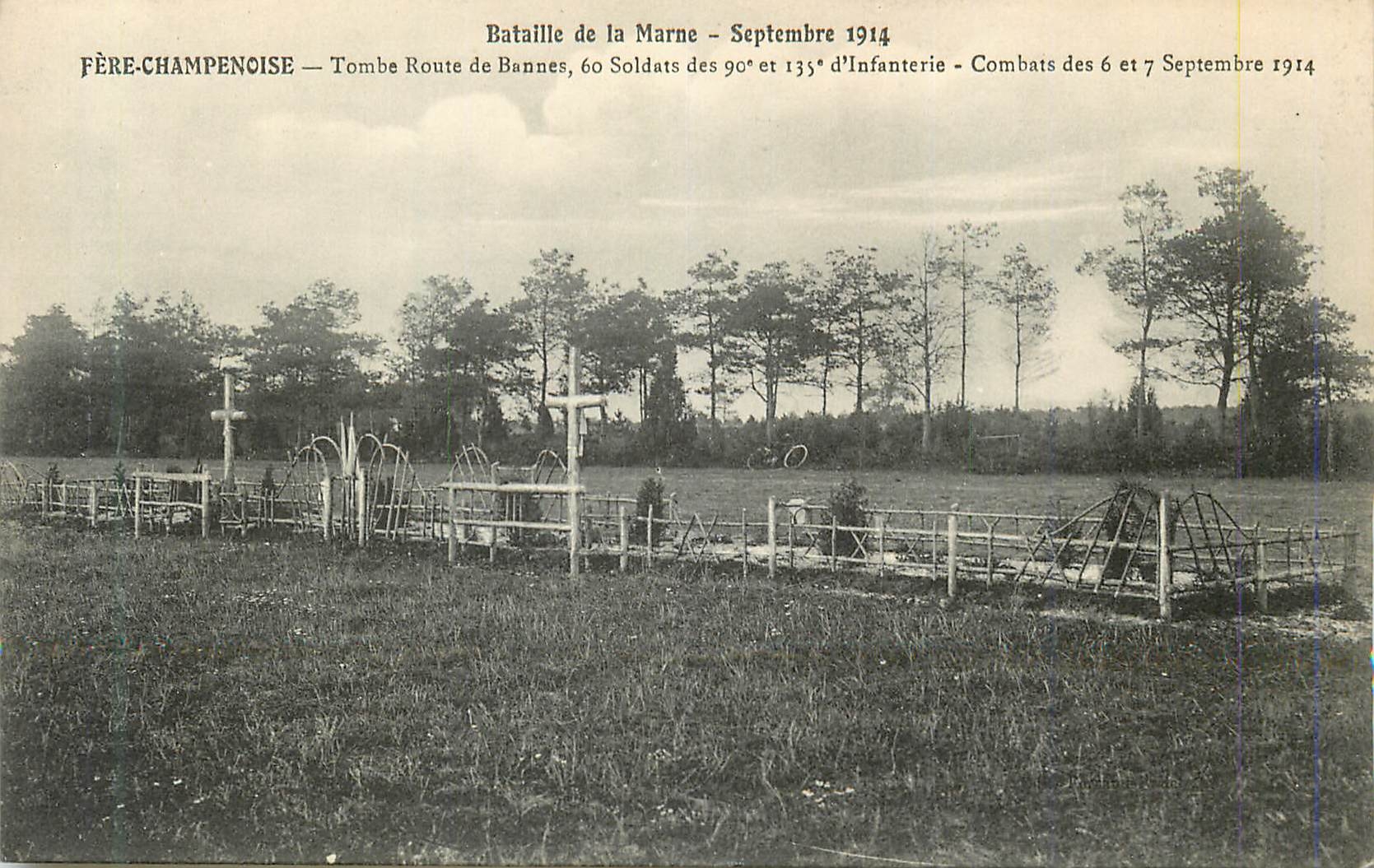 Fère-Champenoise — Tombe Route de Bannes — Bataille de la Marne — Septembre 1914