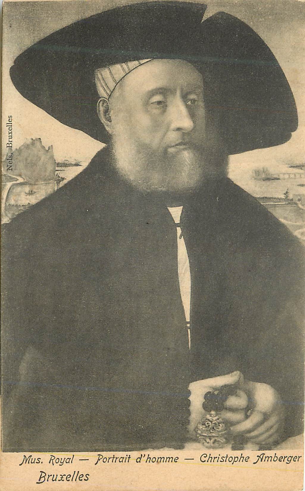 CPA Mus Royal Portrait d'Homme Cristophe Amberger Bruxelles