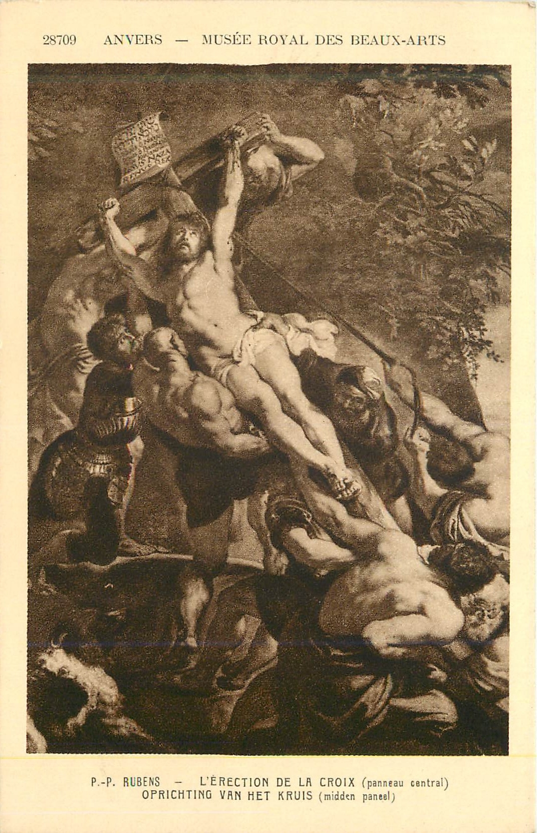 CPA Anvers Musee Royal des Beaux Arts Rubens l'Erection de Croix