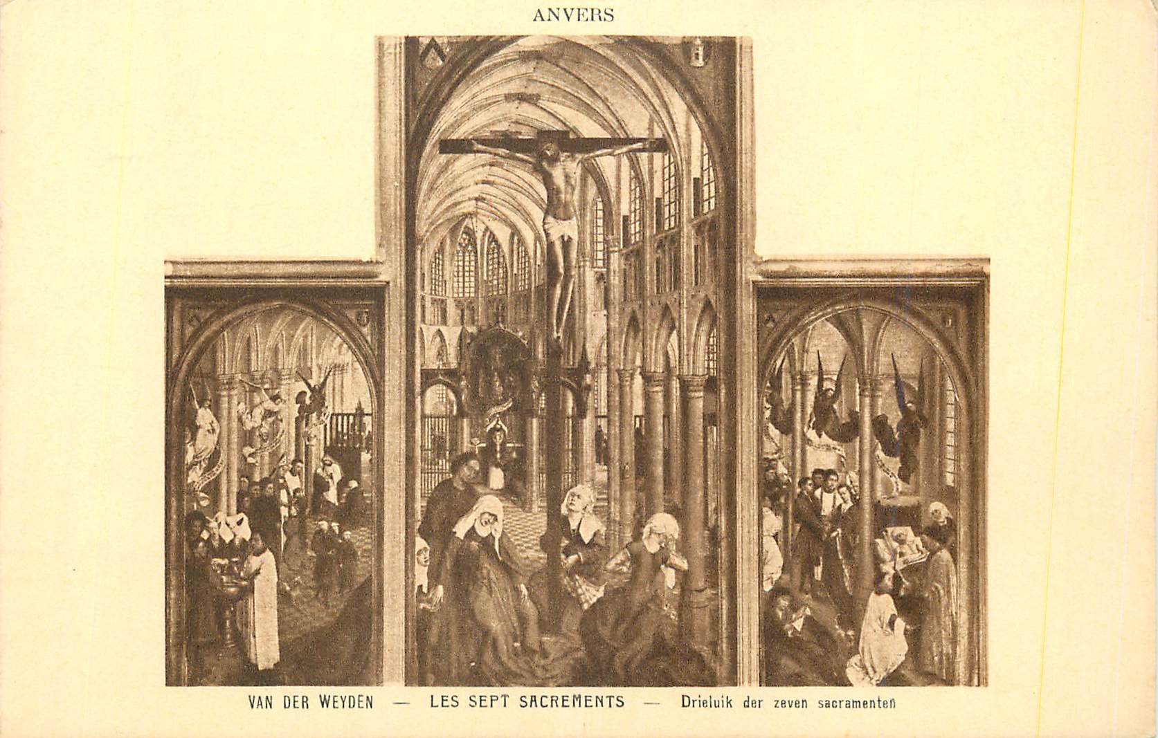 CPA Anvers Van der Weyden les Sept Sacrements
