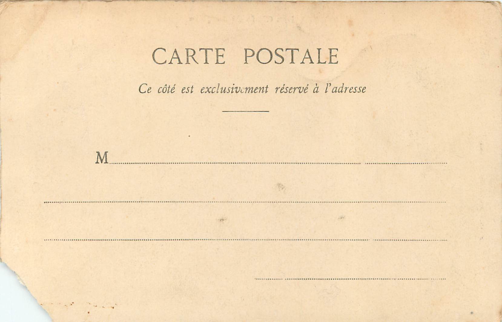 CPA les Oeufs de Paques — Verso