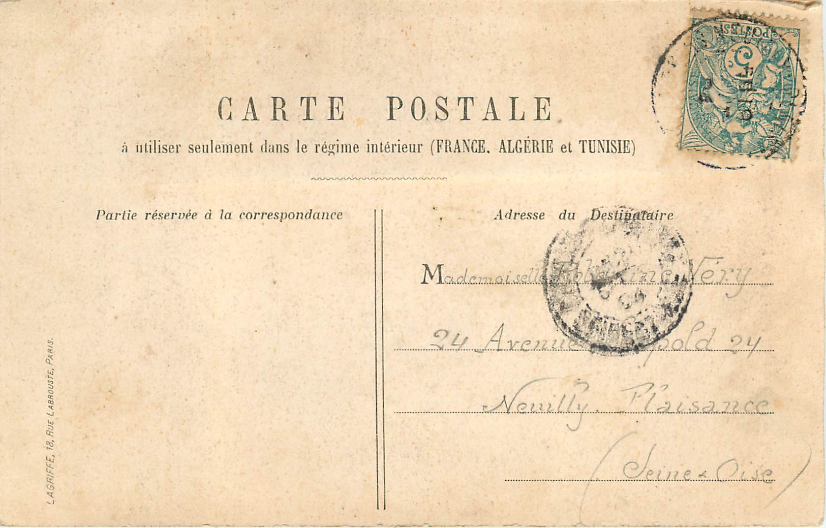 CPA l'Abbe Oh mais Oh mais Ils vont trop Loin — Rückseite
