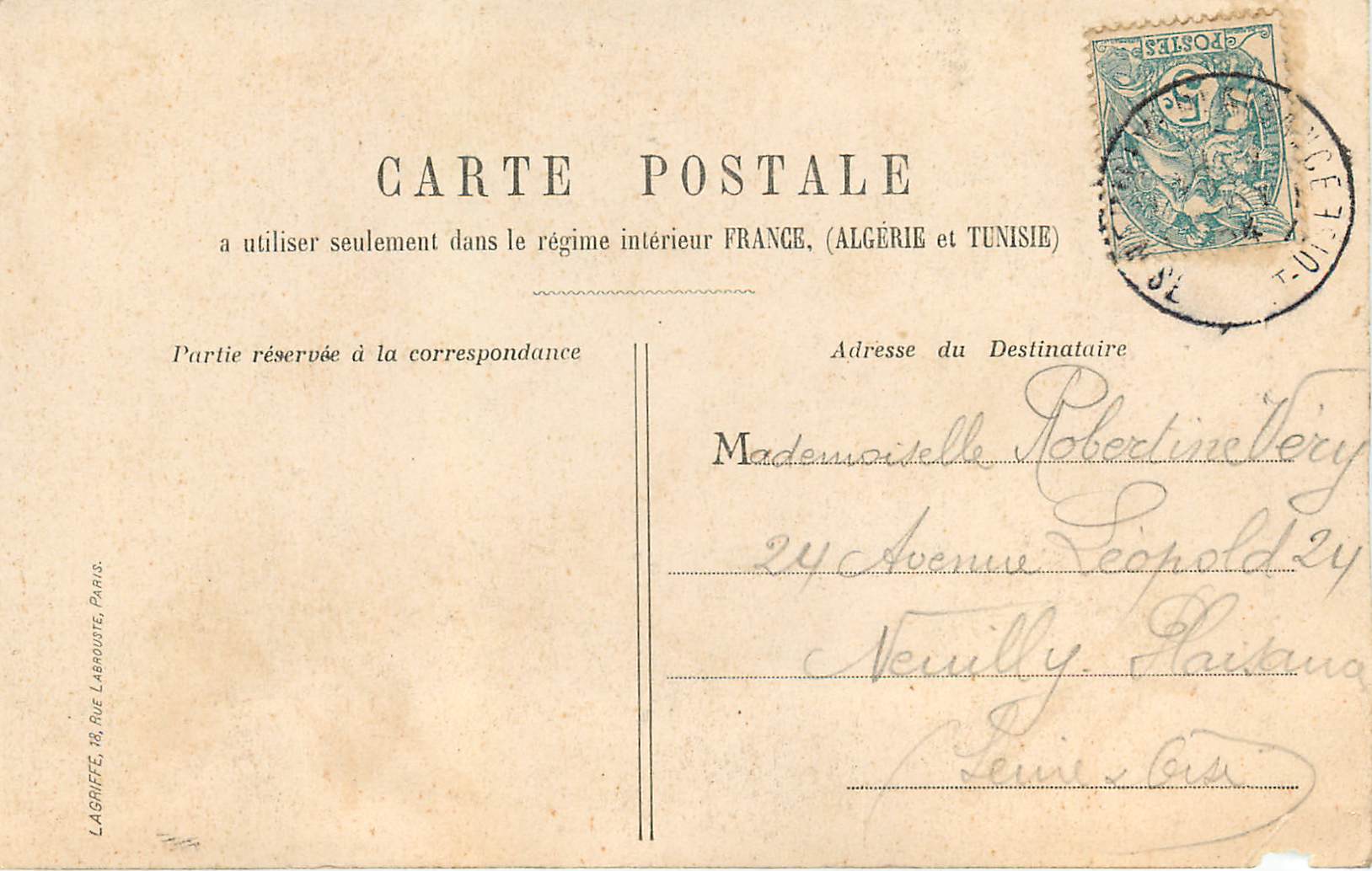 CPA l'Abbe Oh les Vilains que font ils la — Rückseite