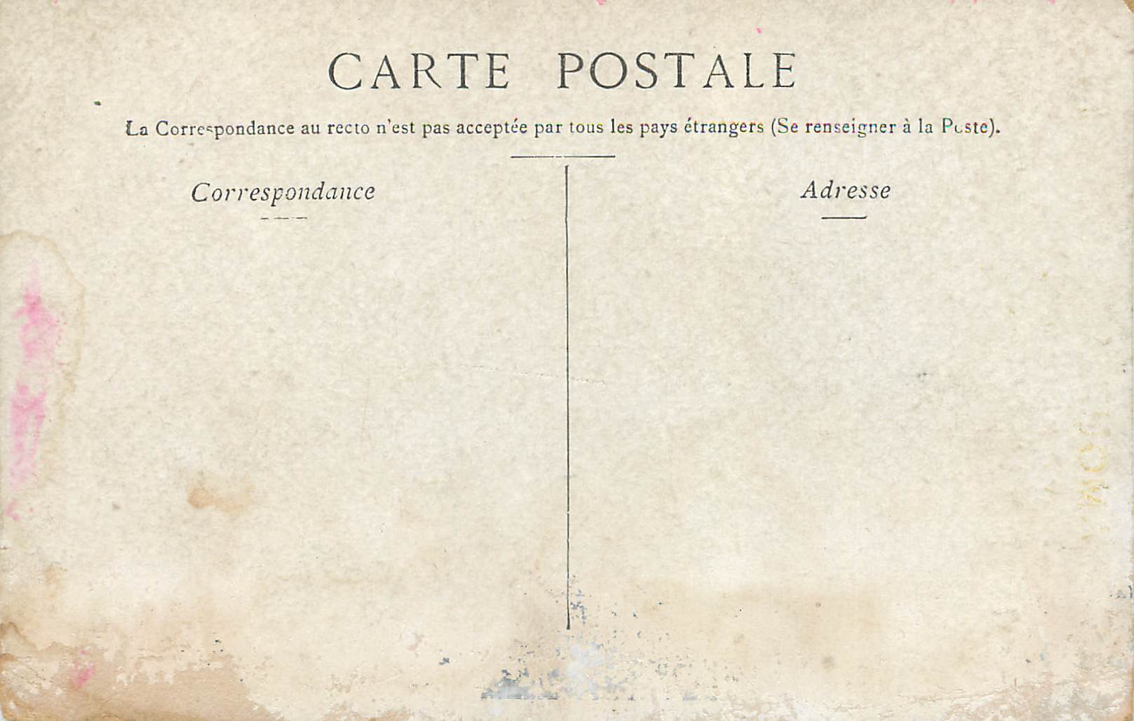CPA les Amoureux de 1830 — Rückseite