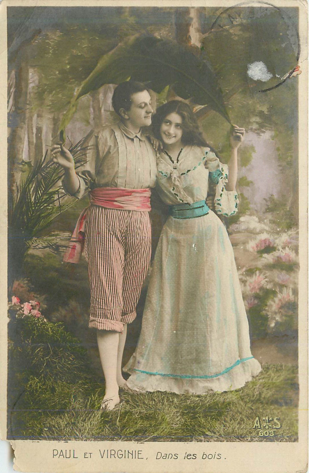CPA Paul et Virginia Dans les Bois