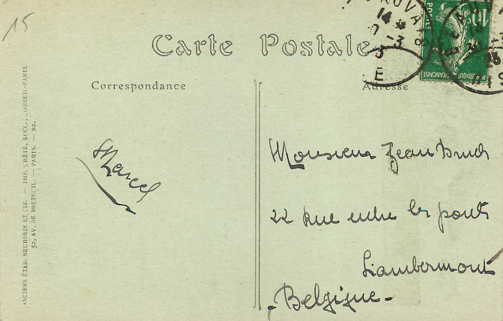 CPA Beauvais Vieille Maison Rue du Cloitre Saint Sauveur — Rückseite