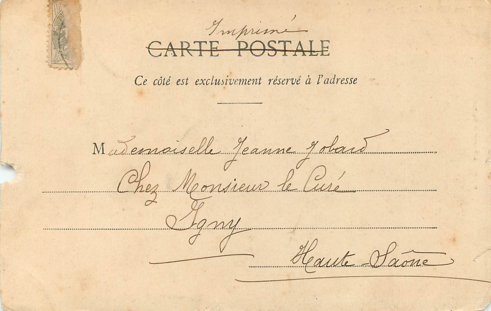 CPA les Oeufs de Paques — Verso