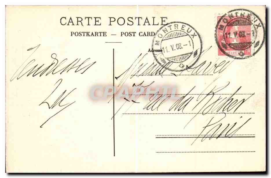 Clarens, l'île de Salagnon et Barque du Lac Léman — Éditions Louia Burgy, Lausanne 6001 — Verso
