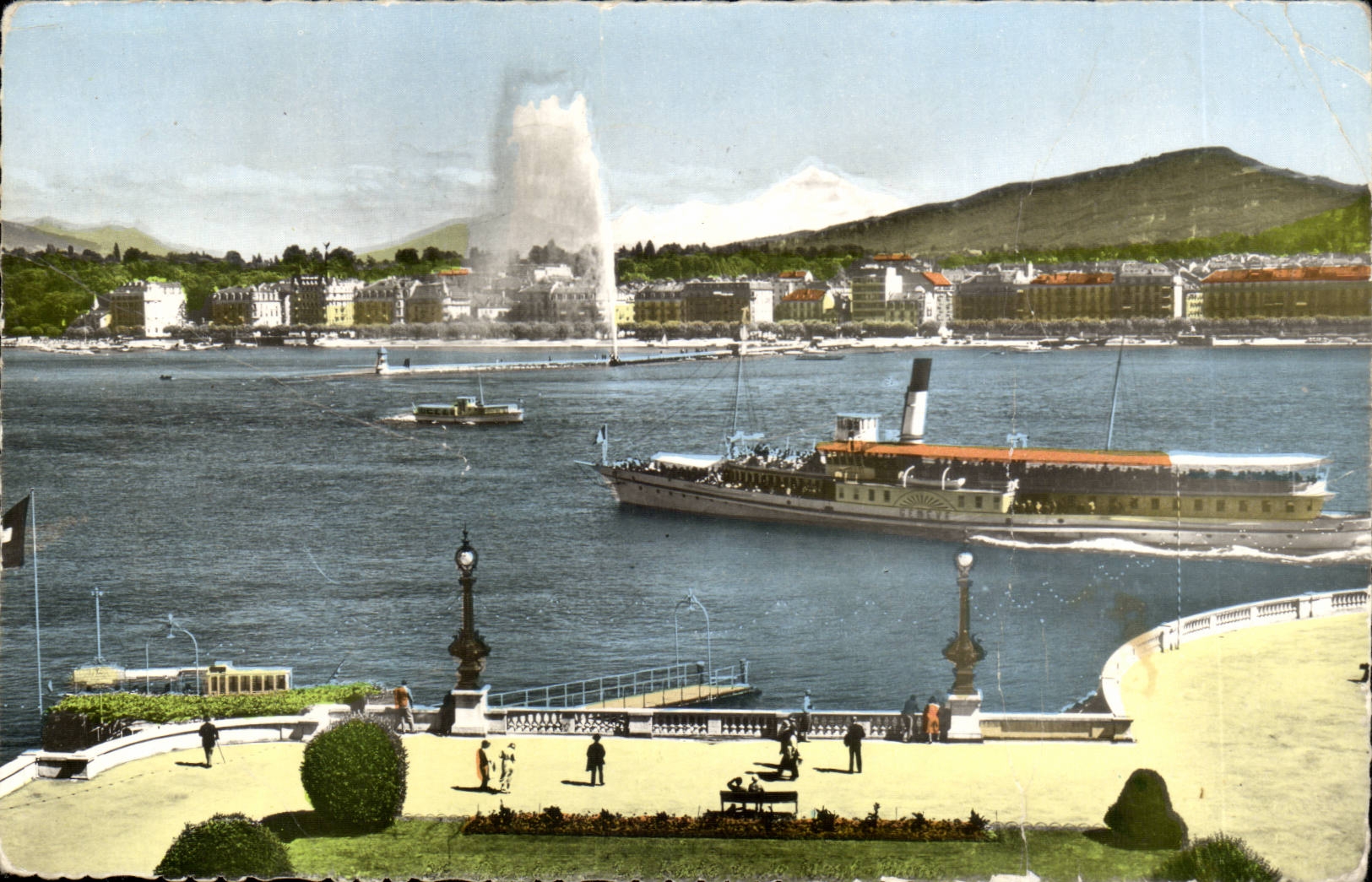 La Rade et le Mont-Blanc — vue panoramique — Edition C. SARTORI, Nyon
