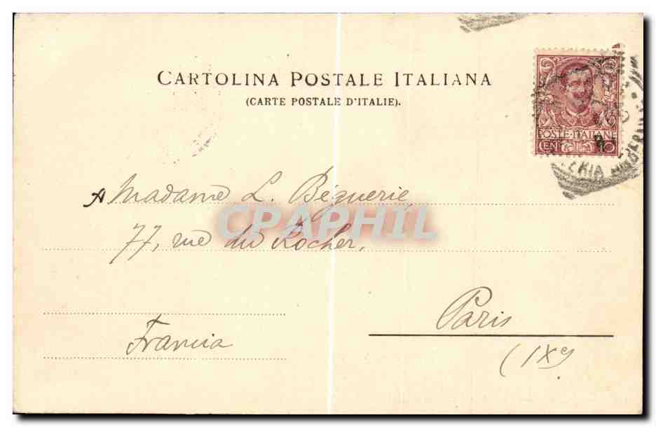 CPA Italie Italia Napoli Via marina dal mare — Verso