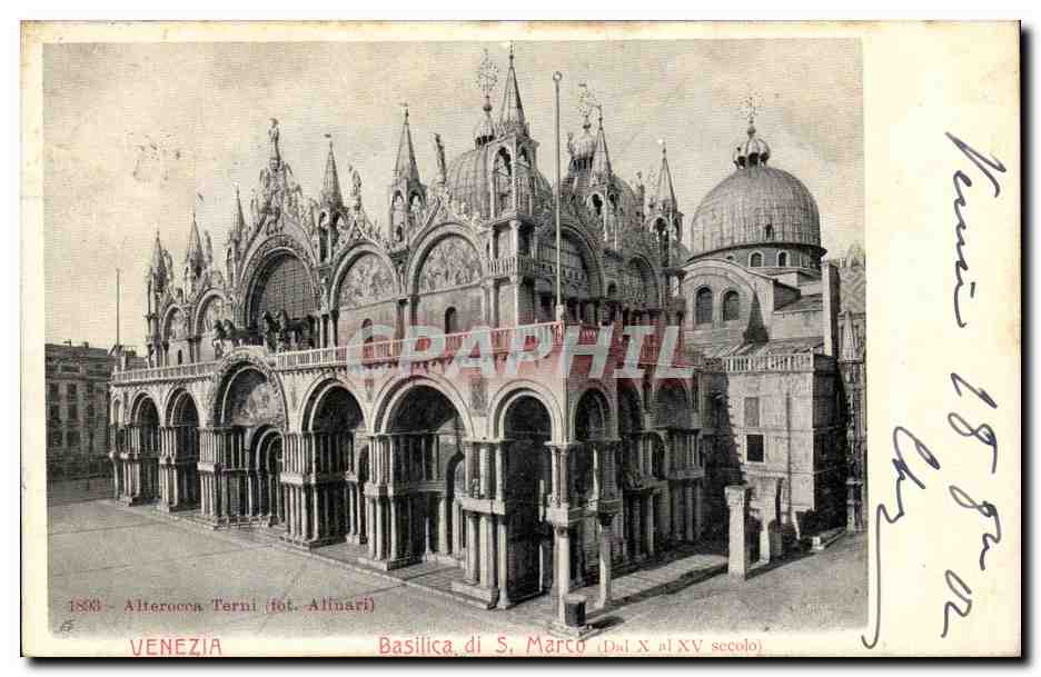 CPA Italie Italia Venezia Basilica di S Marco 