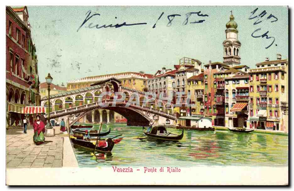 CPA Italie Italia Venezia Ponte di Rialto