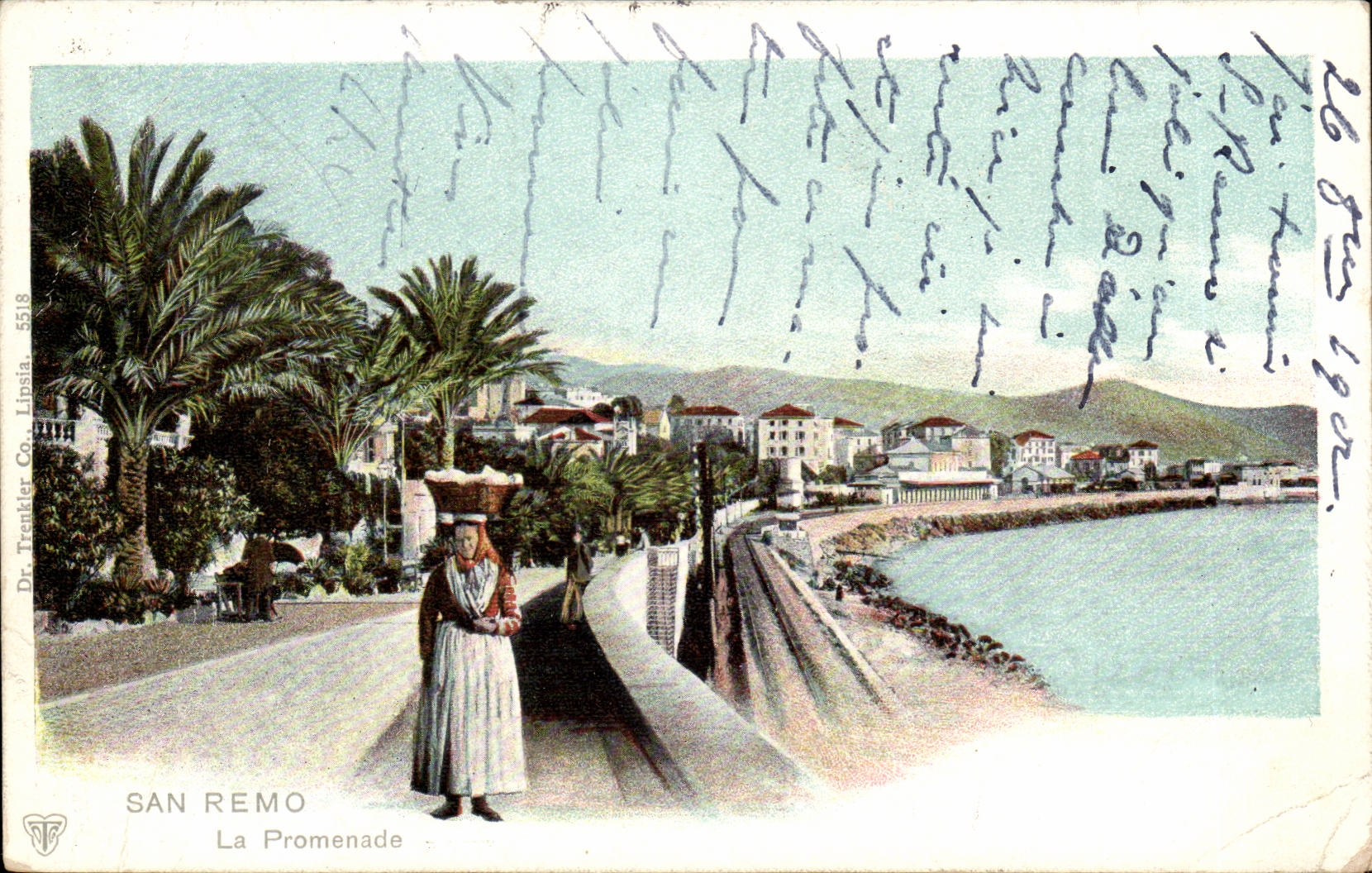 San Remo — La Promenade — Dr. Trantler Co. Lipsia, n° 5518