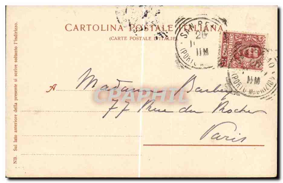 San Remo — La Promenade — Dr. Trantler Co. Lipsia, n° 5518 — Rückseite