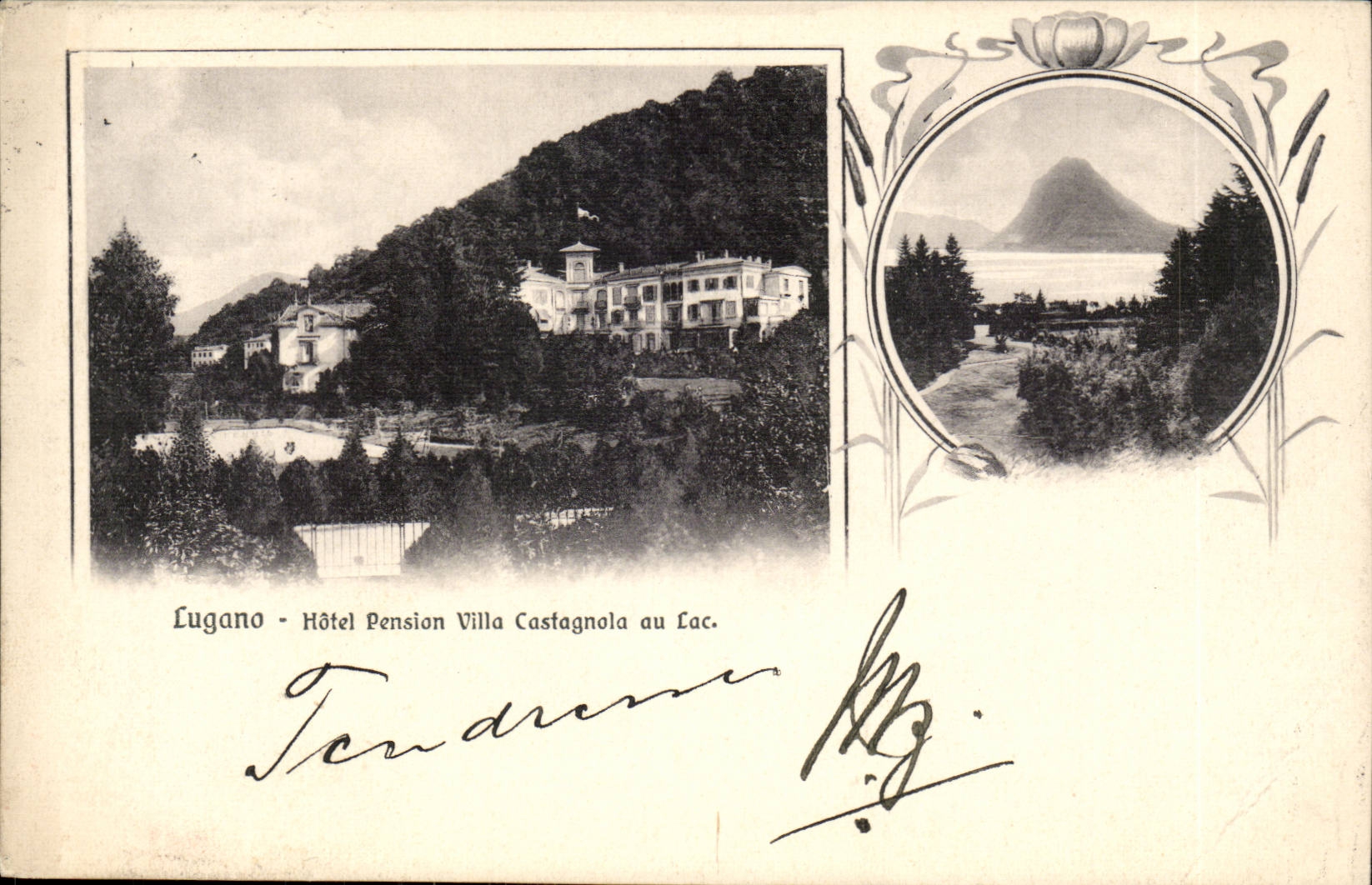 CPA Suisse Lugano Hotel pension Villa Castagnola au lac