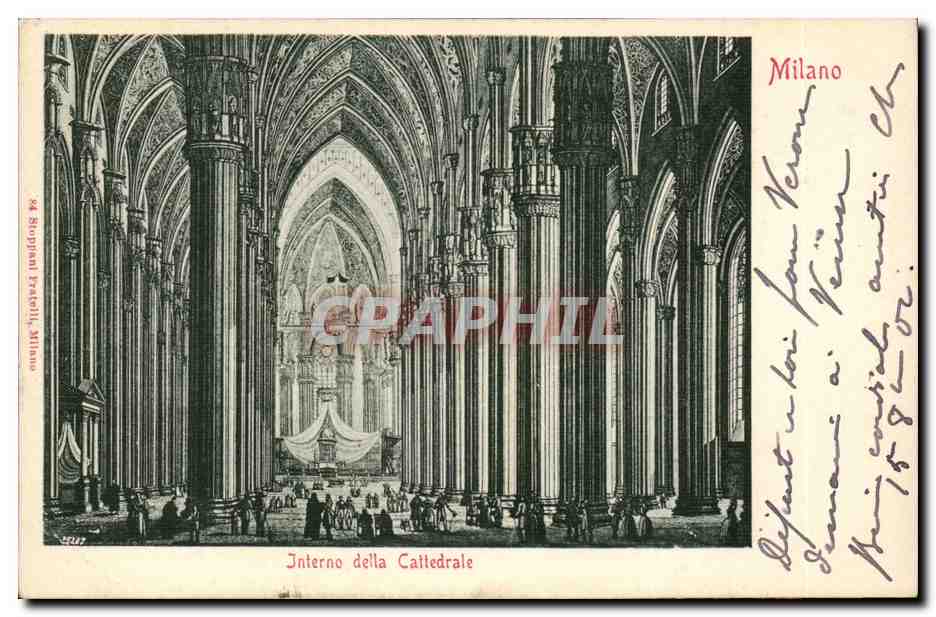 CPA italie Italia Milano Interno della cattedrale