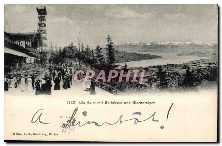 CPA Suisse Uto Kulm mit Zurichsee und Glarneralpen