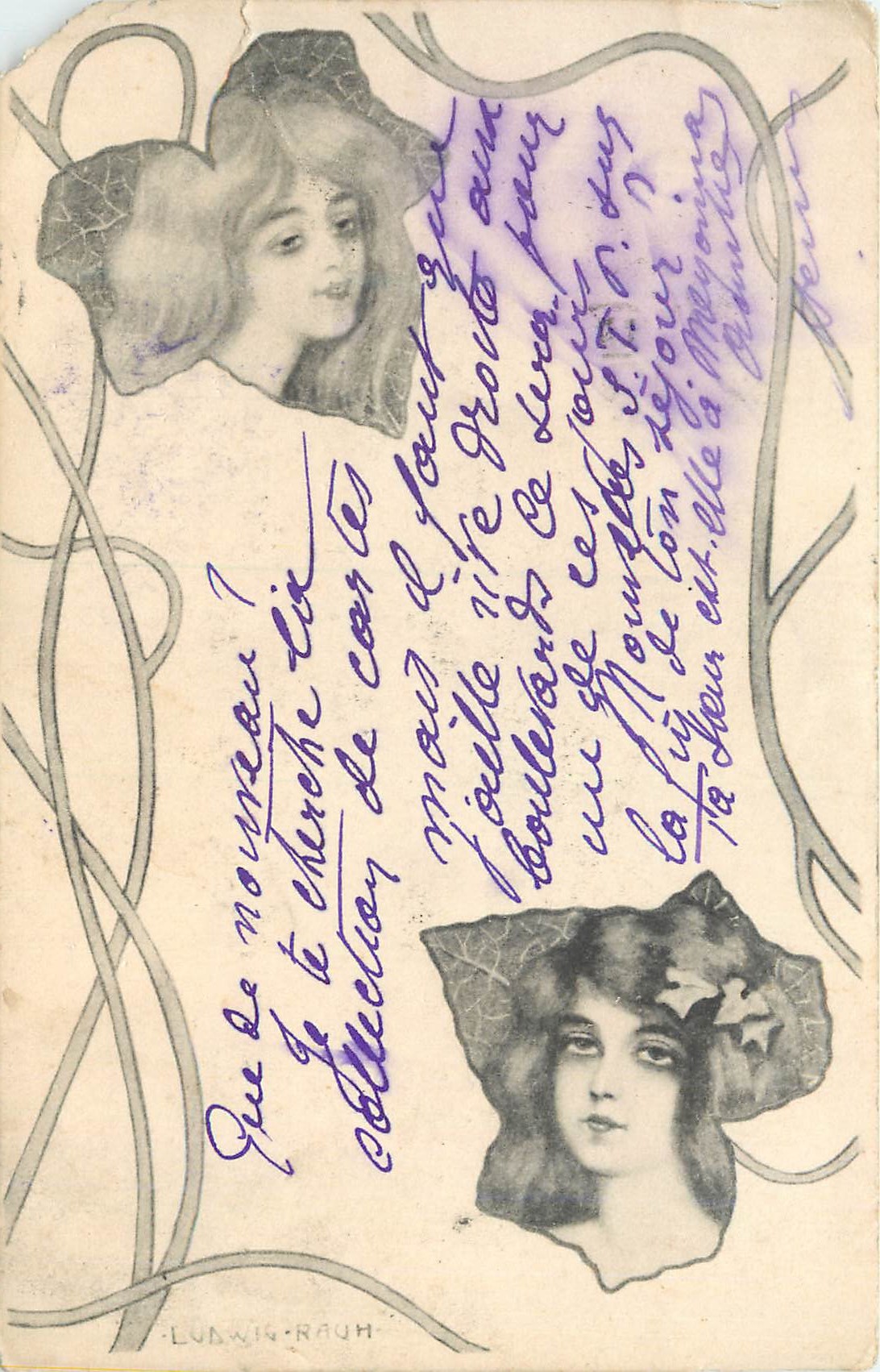 Deux jeunes femmes — Art nouveau — Ludwig Rauch