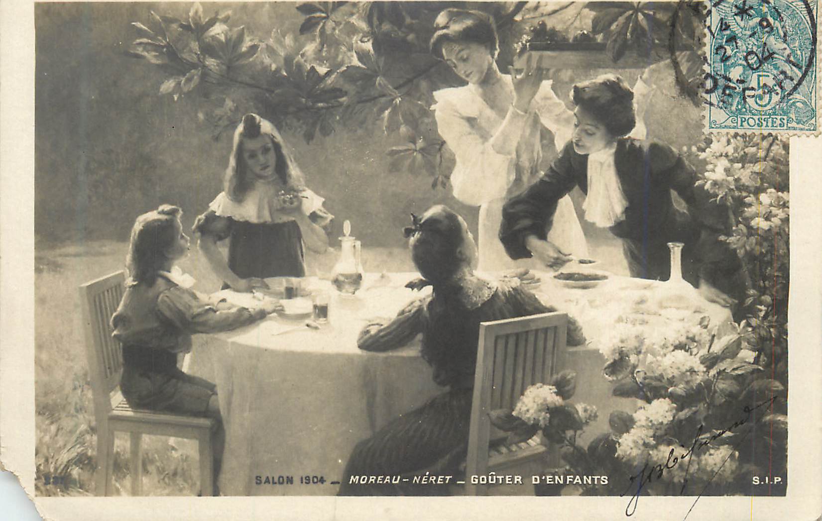 CPA Salon 1904 Moreau Neret Gouter d'Enfants