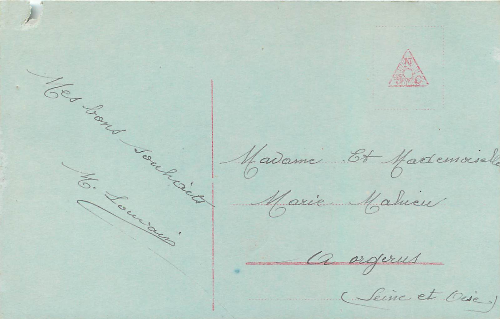 CPA Bonne et Heureuse Annee — Rückseite