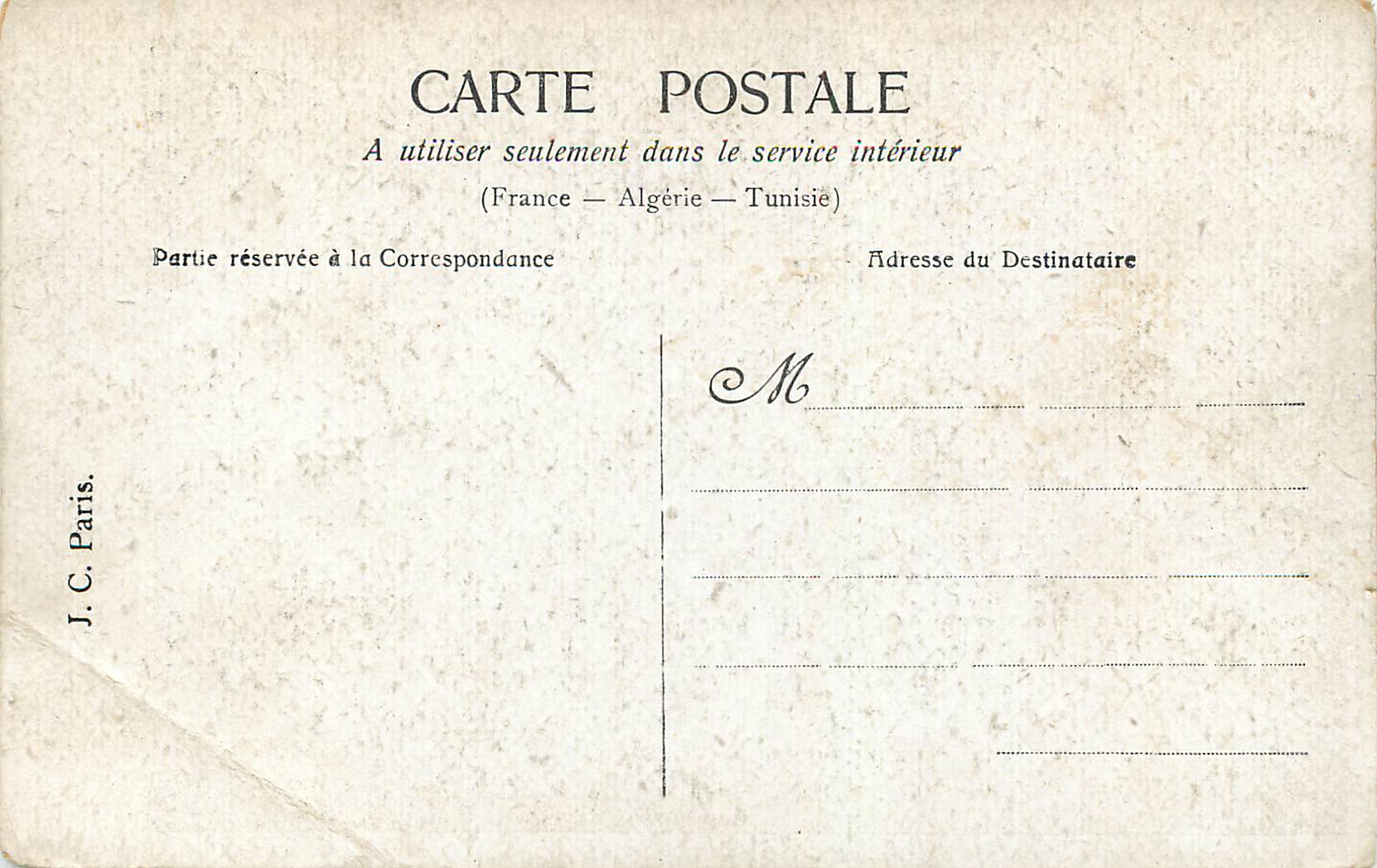 CPA Le Galant Photographe — Rückseite