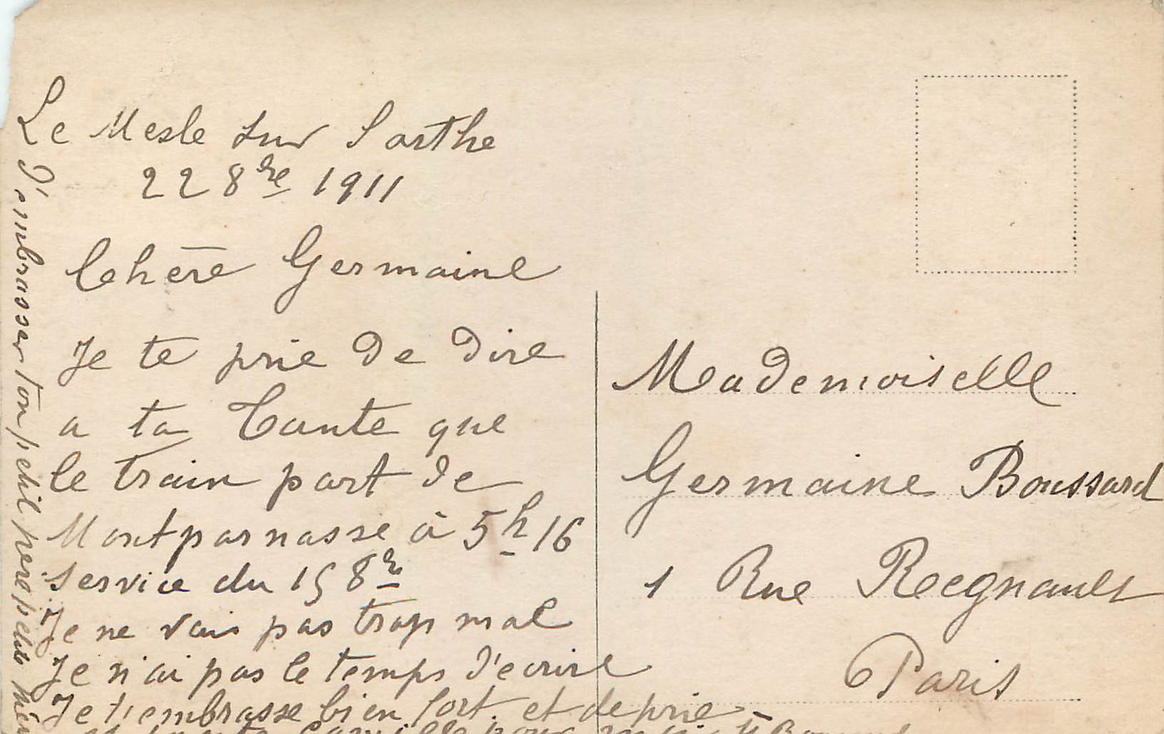 CPA Femme — Rückseite