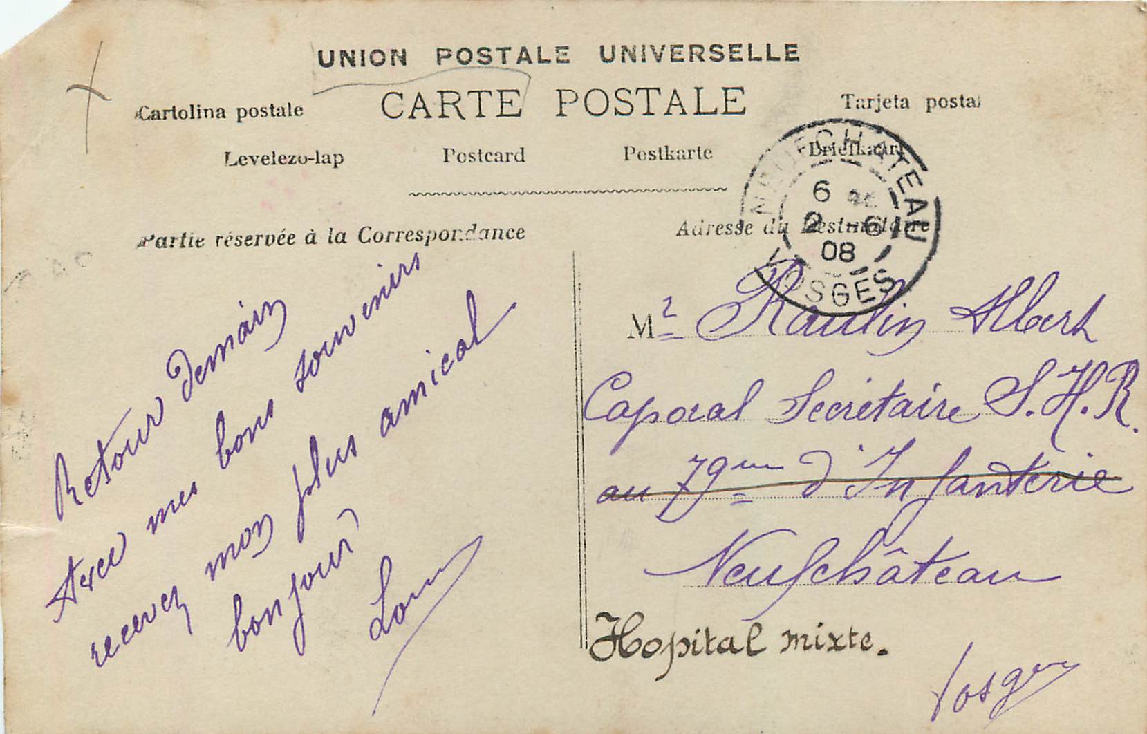 Femme en robe rose tenant un bouquet — Éditeurs d'Art, Paris, n° S.2195 — Rückseite