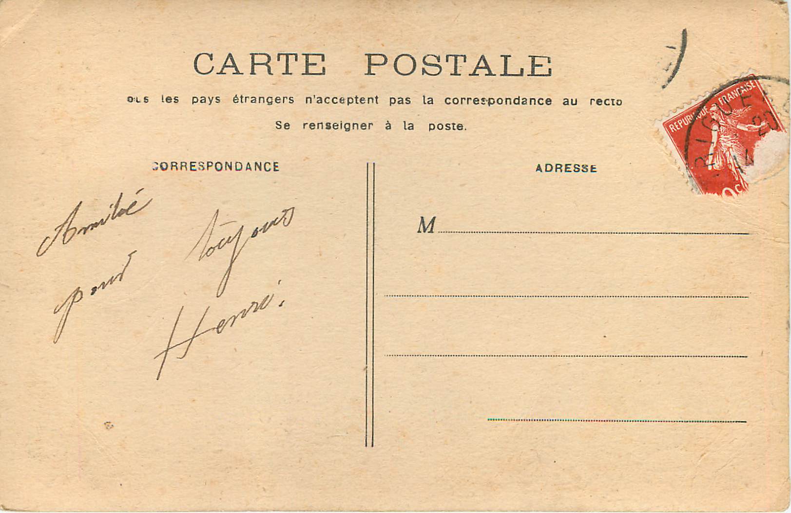CPA J'ai Cueilli des Fleurs Filles de l'Aurore Ca vaut un Baiser O  Vous que J'Adore — Rückseite
