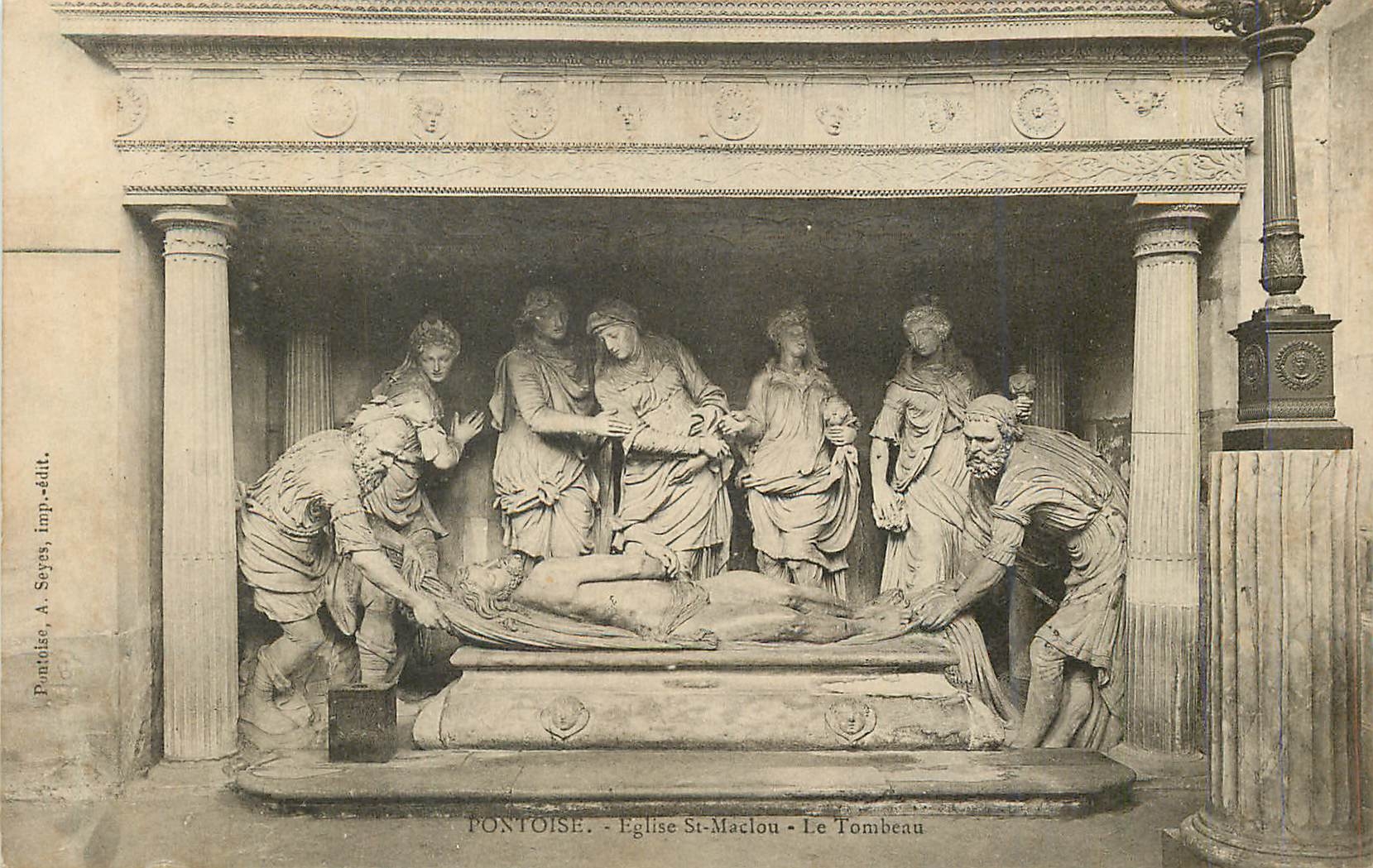 CPA Pontoise Eglise St Maclou le Tombeau