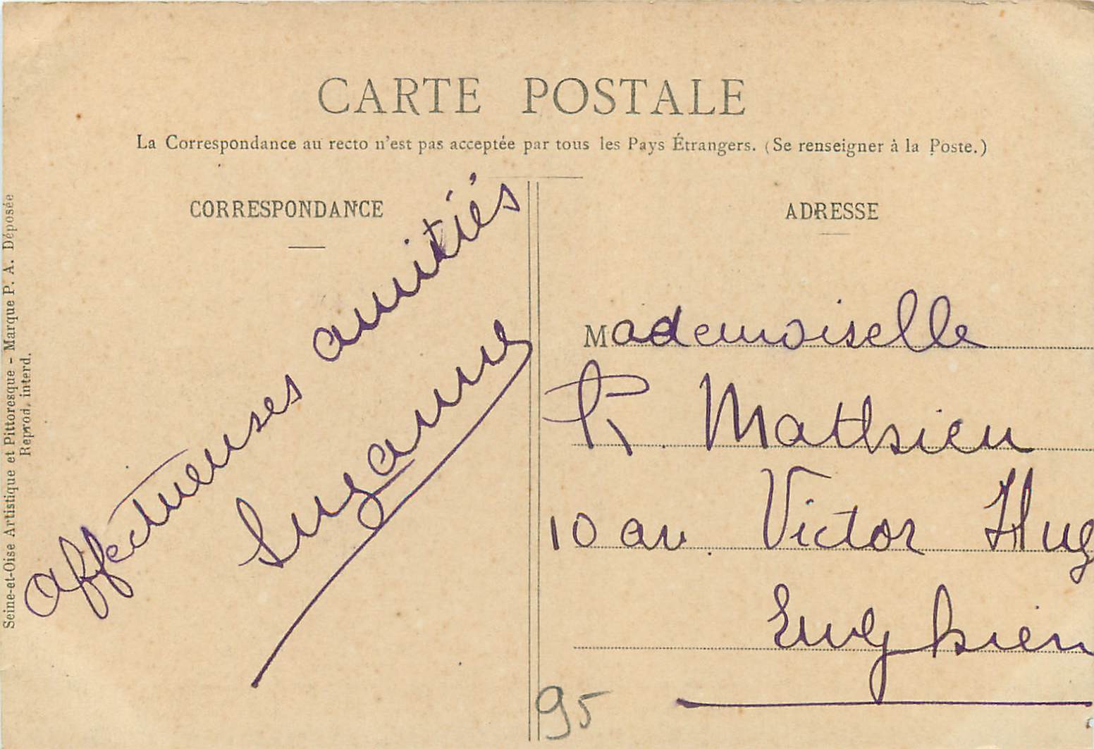CPA Omerville (S et O) Ferme d'Omerville (XVIe Siecle) — Rückseite