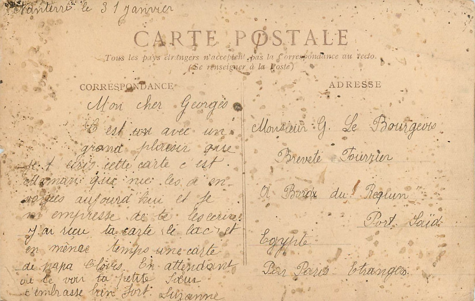 CPA Generalissime Joffre Militaria — Rückseite