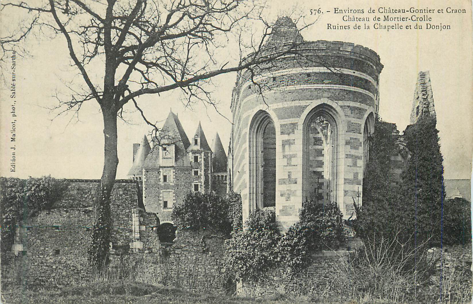 CPA Environs de Chateau Gontier et Craon Chateau de Mortier Crolle Ruines de la Chapelle et du Donjon