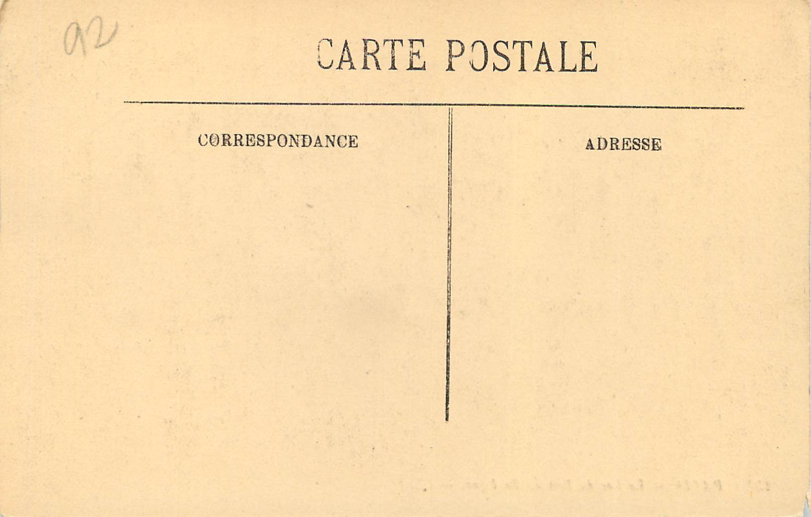 CPA Paris Le Lac du Bois de Boulogne — Rückseite