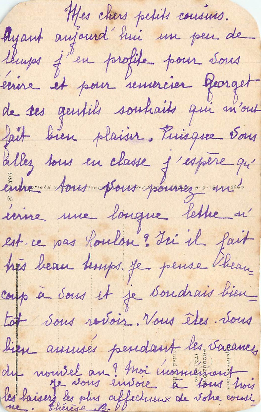 CPA Bonne Fete Chien — Rückseite