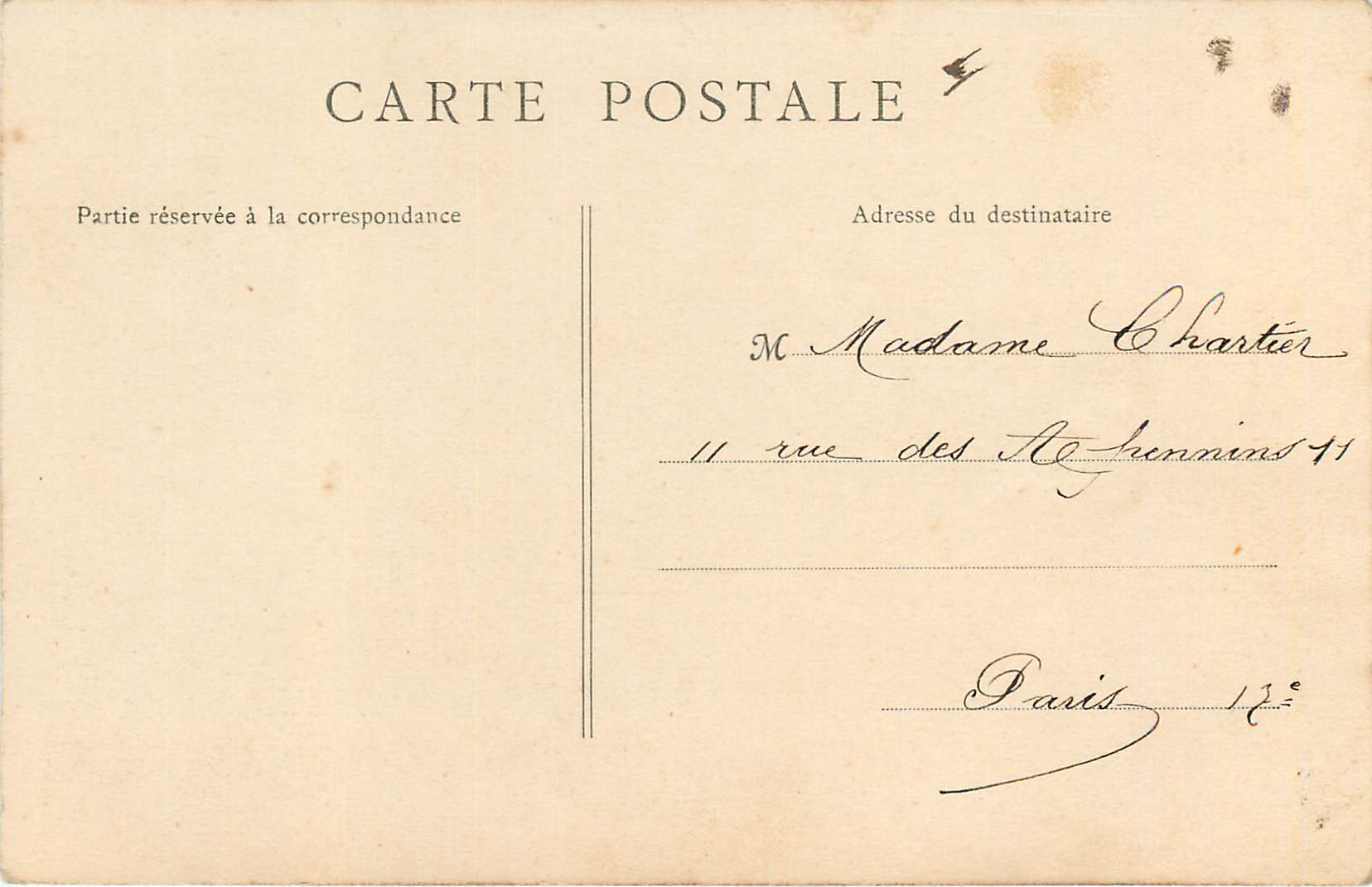 Femme tenant des brindilles de genévrier — Félicitations d'anniversaire — Jean Dacier, n° 1904 — Verso
