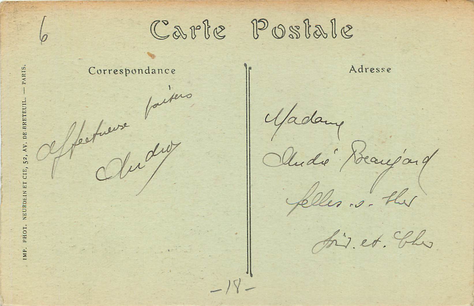 CPA Bourges Cathedrale Saint Etienne Les Damnies Partie du Tympan de la Porte Centrale (XIIIe Siecle) — Rückseite