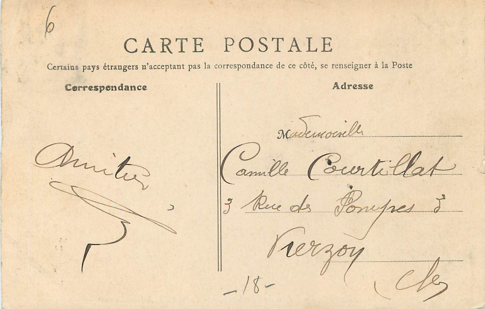 CPA Bourges Jardin de L'Acheveche Colonne Bethune Chaost — Rückseite