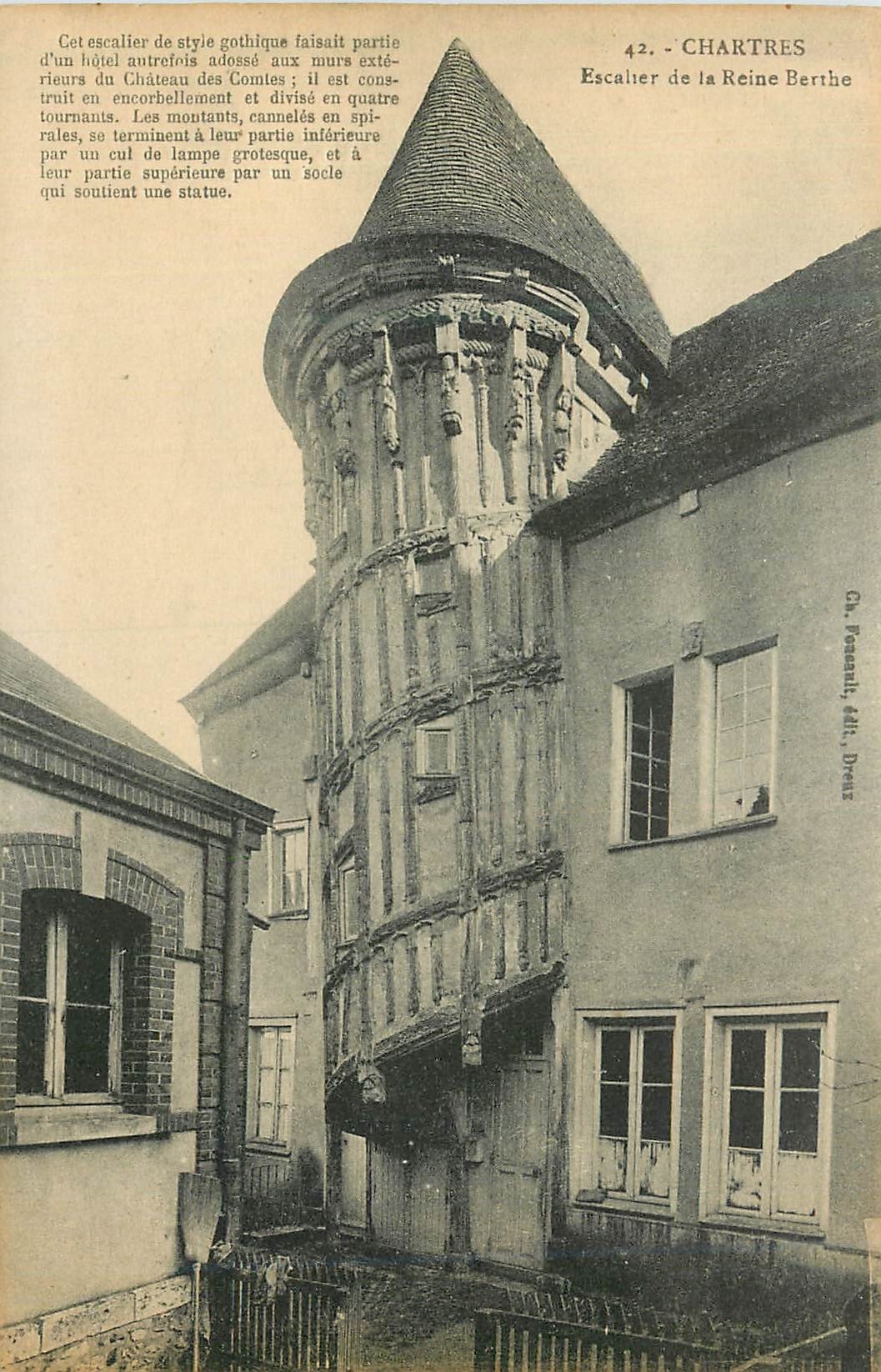 CPA Chartres Escalier de la Reine Berthe