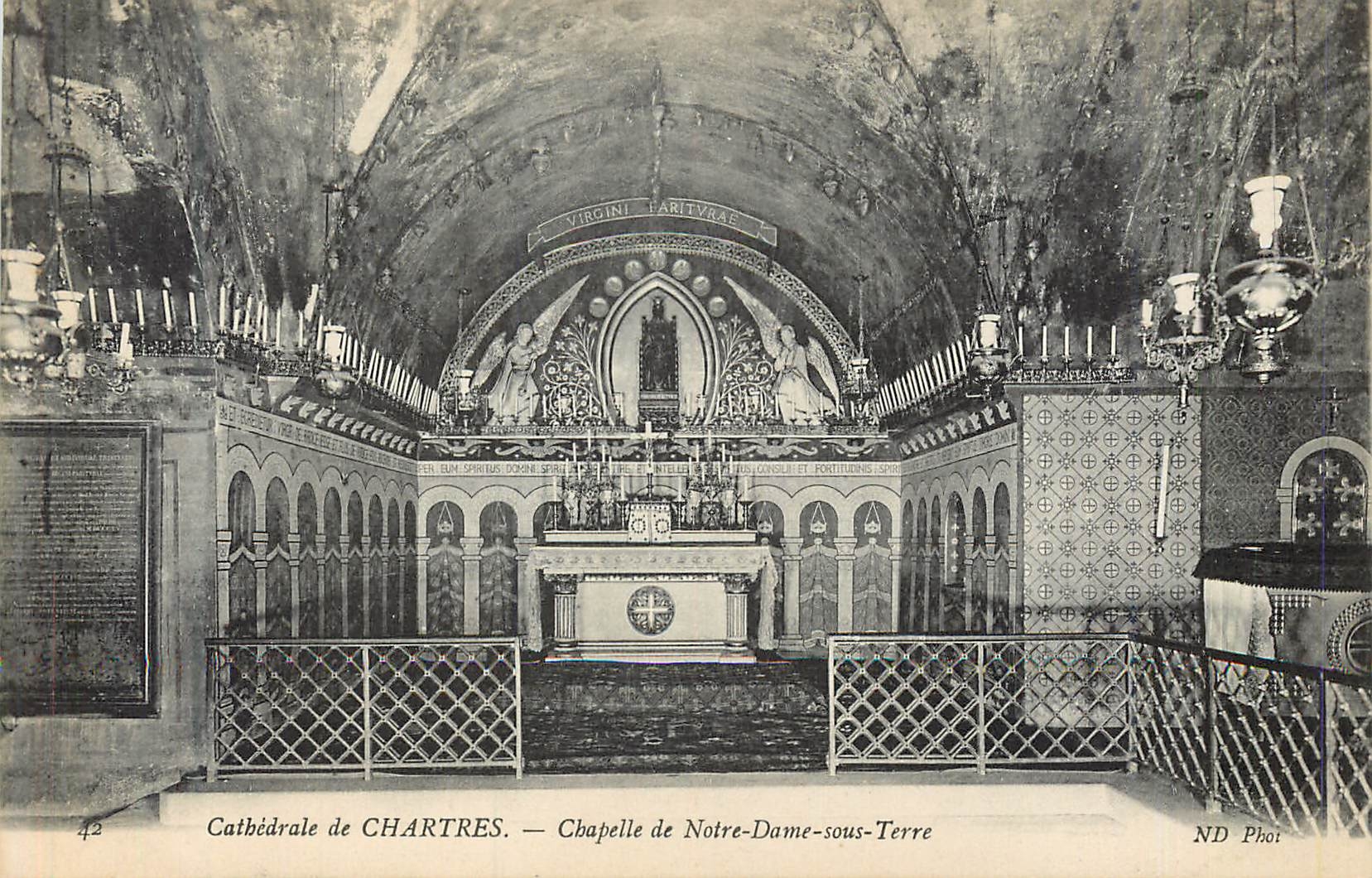 CPA Cathedrale de Chartres Chapelle de Notre Dame Sous Terre
