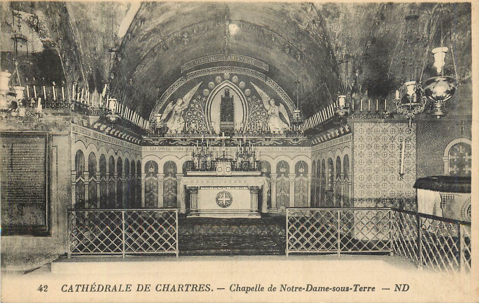 CPA Cathedrale de Chartres Chapelle de Notre Dame Sous Terre