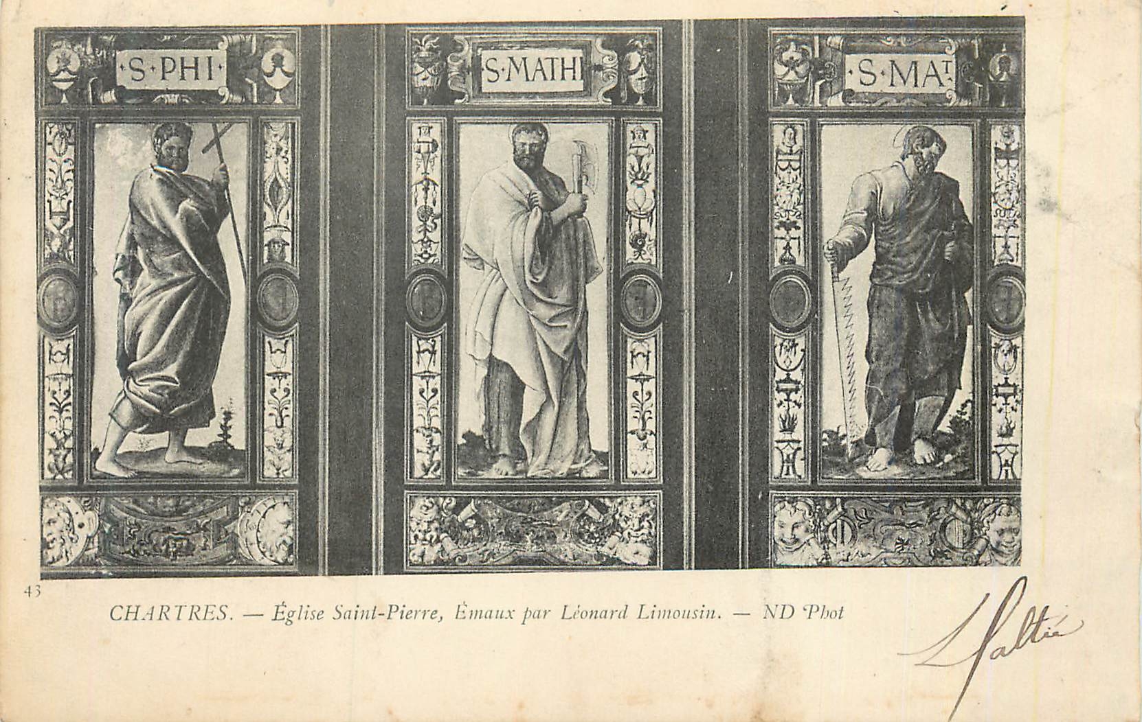 CPA Chartres Eglise Saint Pierre Emaux par Leonard Limousin