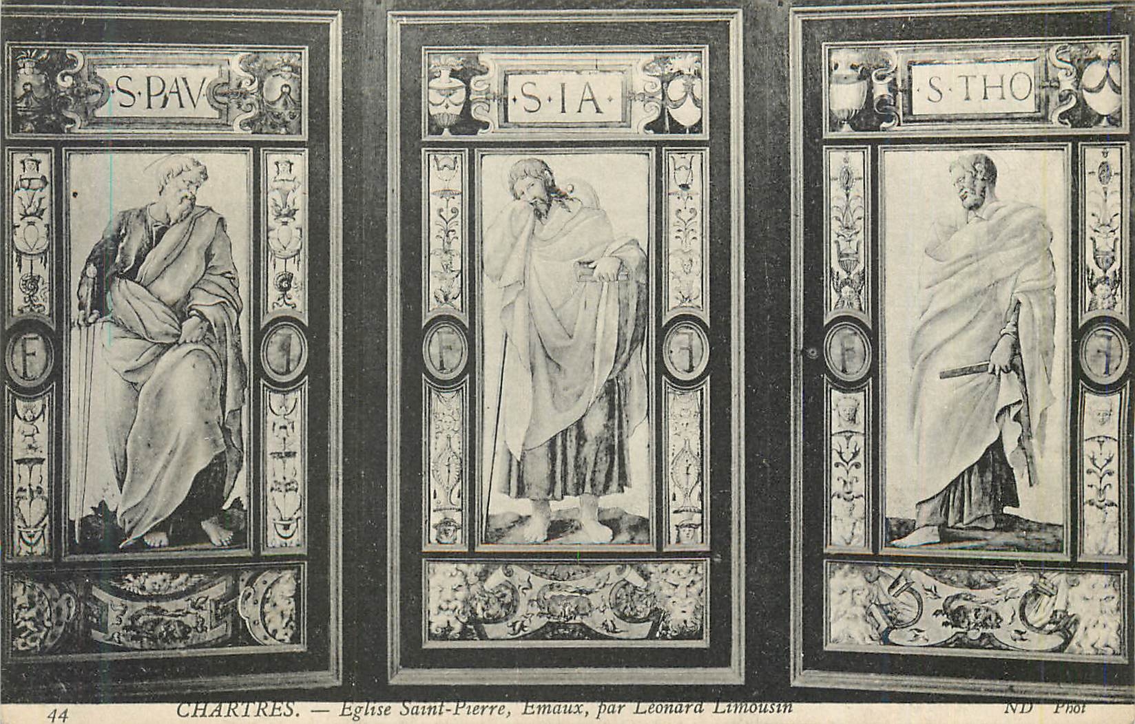 CPA Chartres Eglise Saint Pierre Emaux par Leonard Limousin