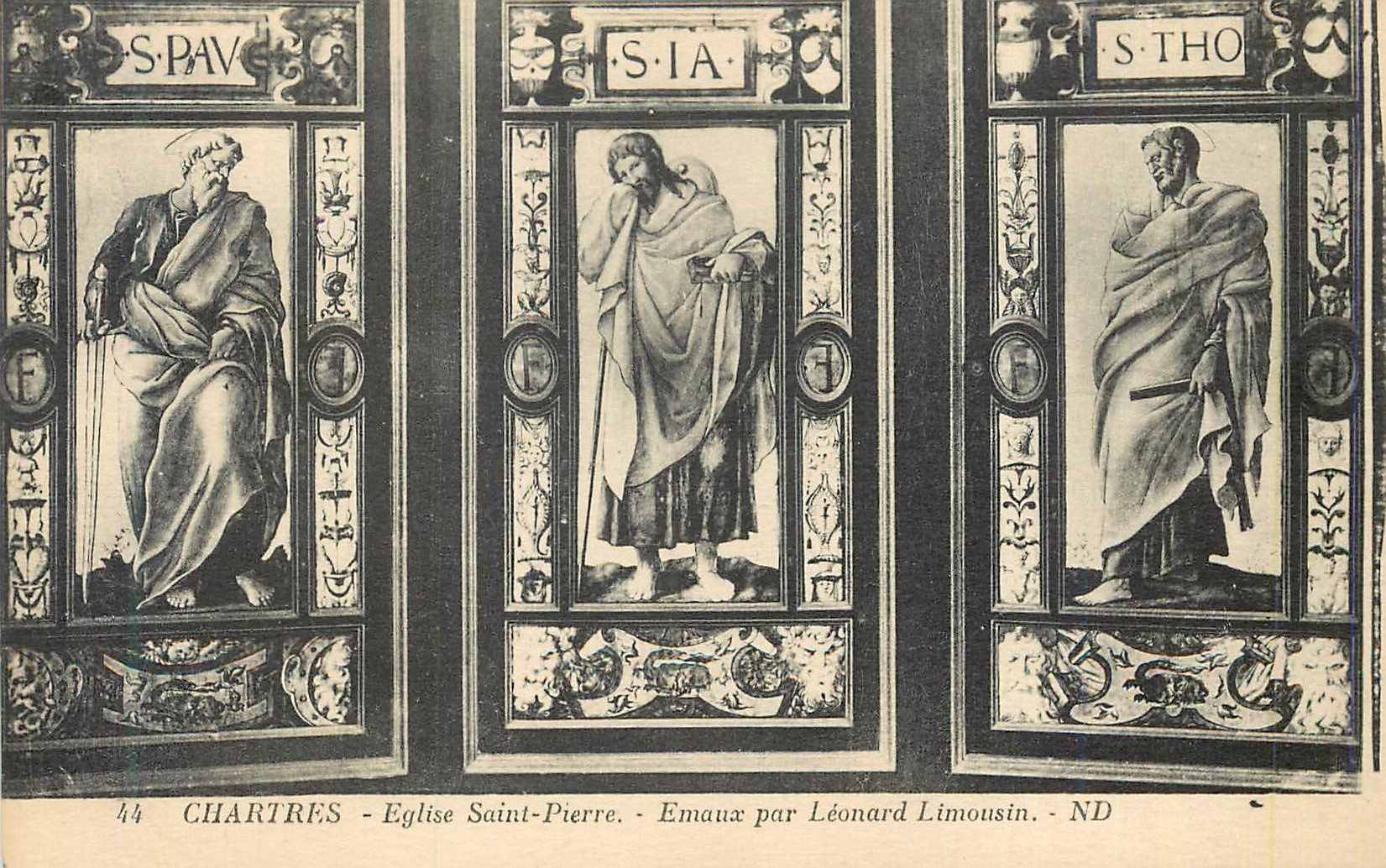 CPA Chartres Eglise Saint Pierre Emaux par Leonard Limousin