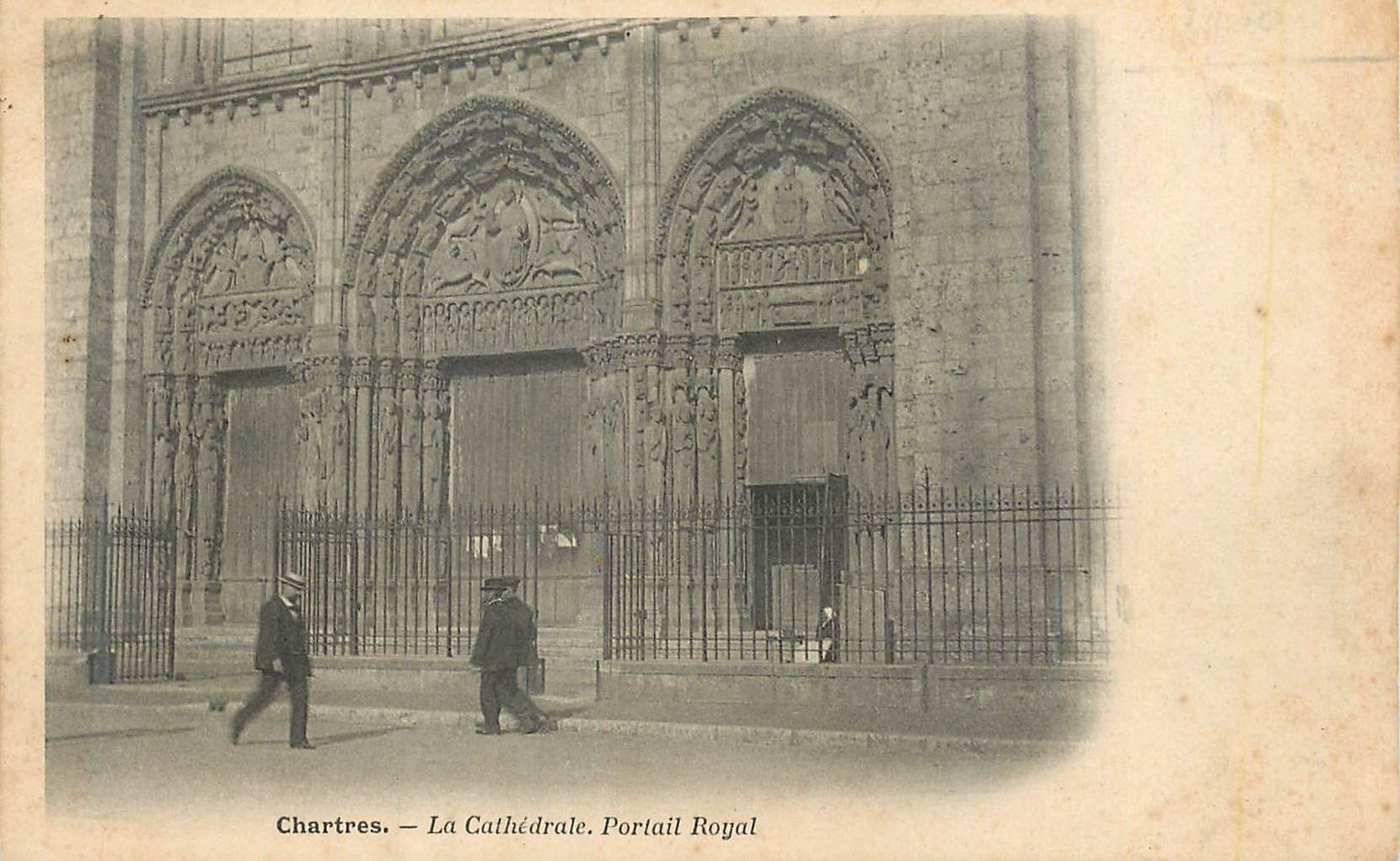 CPA Chartres La Cathedrale Portail Royal