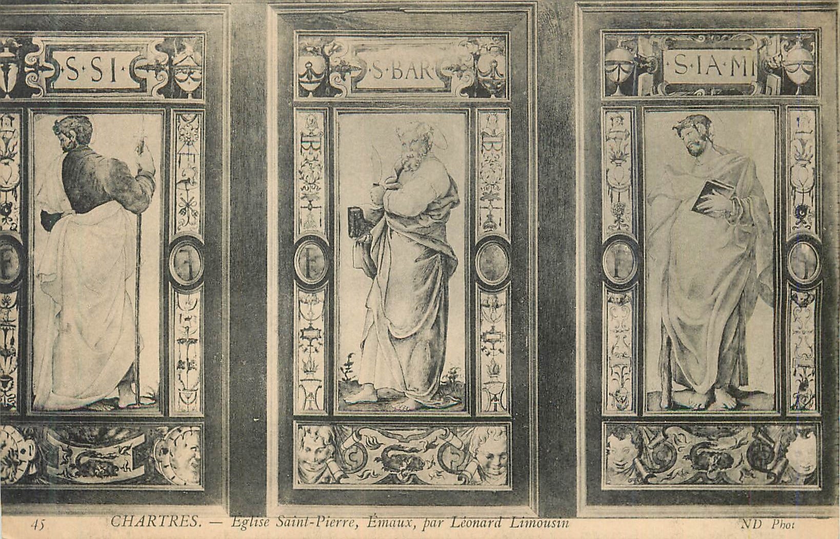 CPA Chartres Eglise Saint Pierre Emaux par Leonard Limousin