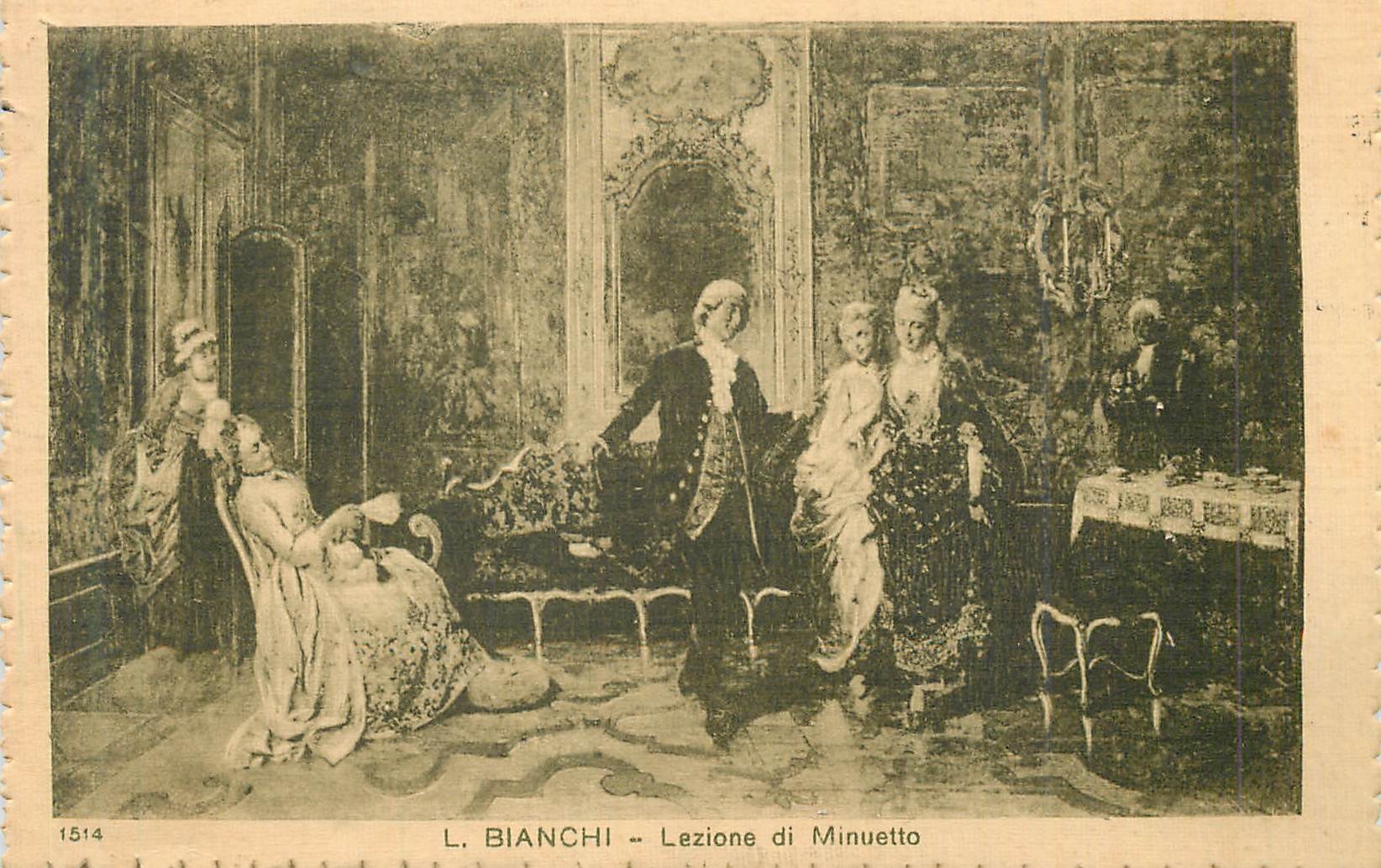 CPA L Bianchi Lezione di Minuetto
